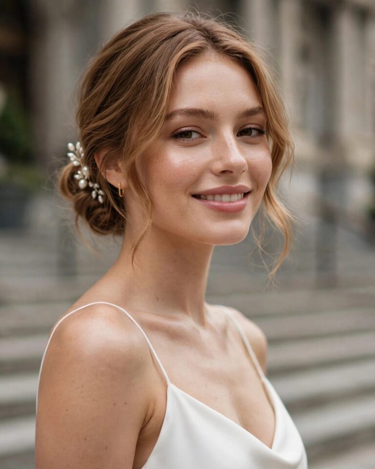 21 Courthouse Wedding Hairstyles That Are Simple and Chic
