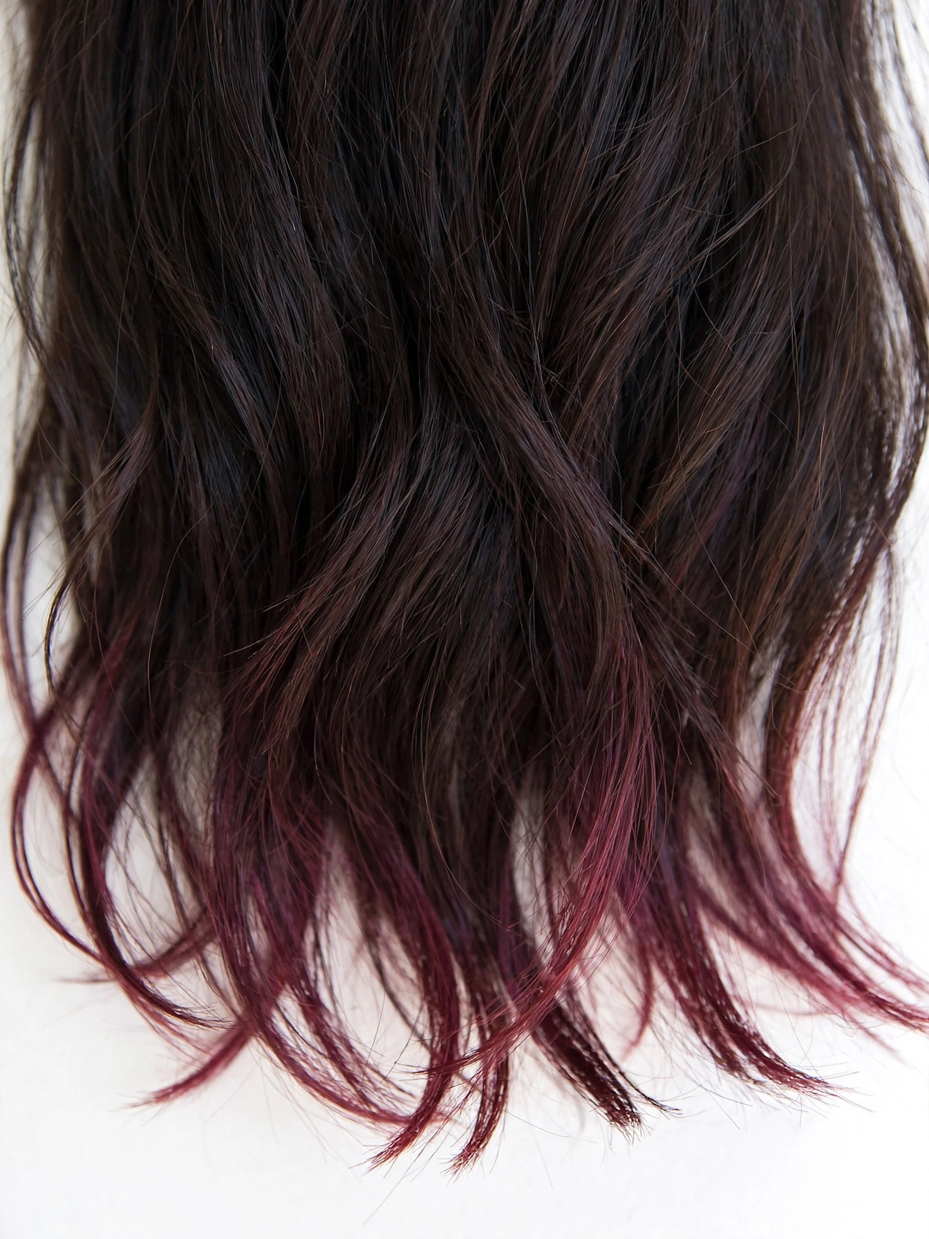 Subtle Burgundy Tip Ombre