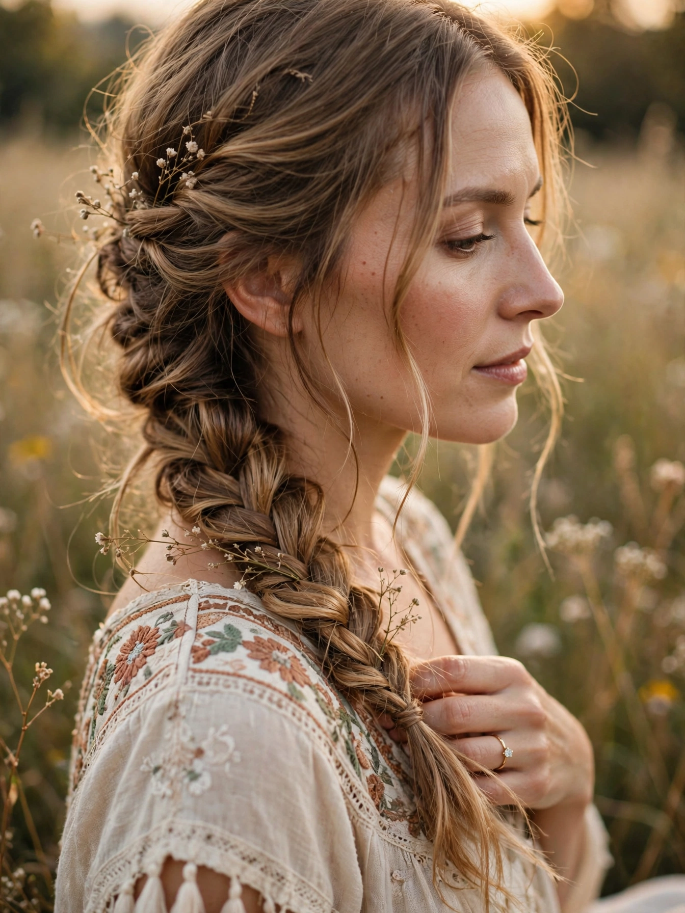 Loosened Fishtail Braid